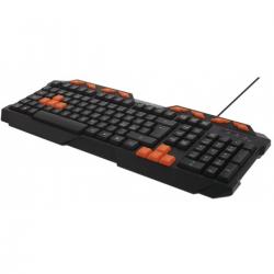 Tastatur, Anti-ghosting, USB, nordisk layout, sort/orange -