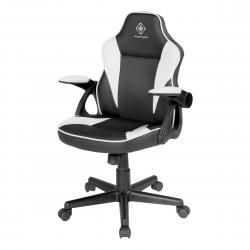 Deltaco-g Junior Gaming Chair, Pu-leather, Black/white - Stol