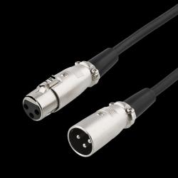 Deltaco Xlr Audio Cable, 3pin Male-3pin Female, 3m, Black - Kabel