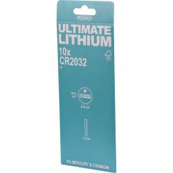 Deltaco Ultimate Lithium 3V, CR2032 Knapcelle - 10 stk. - Batteri