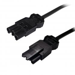 Elvedes Deltaco Gst18 Power Cable, Gst18 Male - Gst18 Female, Black, 3m - Kabel