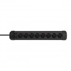 Deltaco Outlet 8xcee 7/3 Outlets, 1xcee 7/7, 3m Cable, Black - Stikdåse