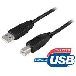 Deltaco Usb 2.0 Type A Male To Type B Male 2m Black - Kabel