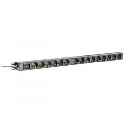 Deltaco Powerstrip 15xcee 7/3 Socket 1xcee 7/7 Switch 0.808m 2m - Stikdåse