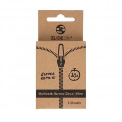 Zlideon Multipack Narrow Zipper - Silver - Str. XS-XL - Lynlås