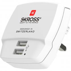 Skross Usb Charger Uk - 2x Type A - Oplader