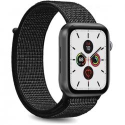 Apple Watch-rem, 38-40mm, S/M & M/L, nylon, sort