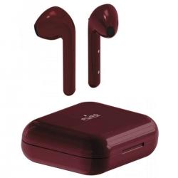 Bluetooth Slim Pod høretelefoner m/opladningsbase, rød