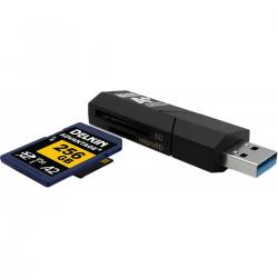 Delkin Cardreader SD & MicroSD A2 (USB 3.1) - Hukommelseskort