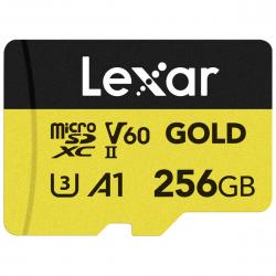 Lexar microSD GOLD UHS-II, R280/W100 C10/A1/U3 (V60) 256GB - Hukommelseskort