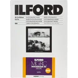 Ilford Photo Multigrade Rc Deluxe Satin 12.7x17.8cm 25 - Tilbehør til foto Ilford Photo Multigrade Rc Deluxe Satin 12.7x17.8cm 25 - Tilbehør til foto