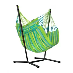 LA SIESTA Fiji Outdoor Hængestol Outdoor med stativ i galvaniseret stål - Lime - Hængekøje LA SIESTA Fiji Outdoor Hængestol Outdoor med stativ i galvaniseret stål - Lime - Hængekøje