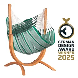 LA SIESTA Udine Organic Hammock Chair with Stand - Agave - Hængekøje LA SIESTA Udine Organic Hammock Chair with Stand - Agave - Hængekøje