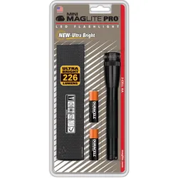 Maglite Mini PRO LED 2-Cell AA Flashlight with Holster Black - SP2P01H