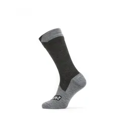 Sealskinz Raynham Wp All Wt. Mid Sock - Black/Grey Marl - Str. L - Sokker Sealskinz Raynham Wp All Wt. Mid Sock - Black/Grey Marl - Str. L - Sokker