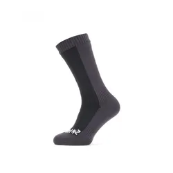 Sealskinz Starston Wp Cold Wt. Mid Sock - Black/Grey - Str. S - Sokker Sealskinz Starston Wp Cold Wt. Mid Sock - Black/Grey - Str. S - Sokker