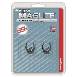 Maglite AM2A496 Mini AA Mounting Brackets Black 2-Pack Maglite AM2A496 Mini AA Mounting Brackets Black 2-Pack